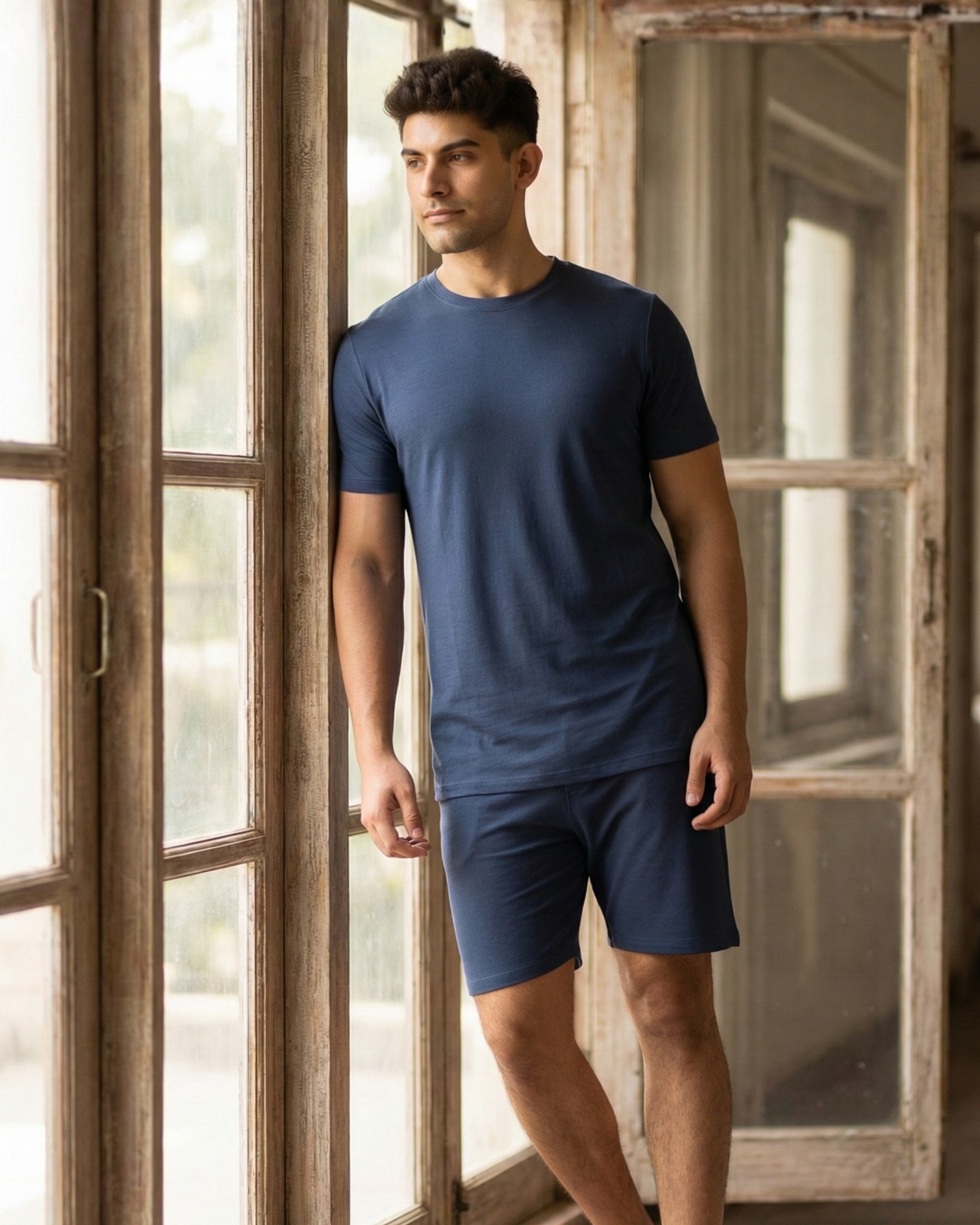 Cosmo T-Shirt + Shorts  (Navy Blue)
