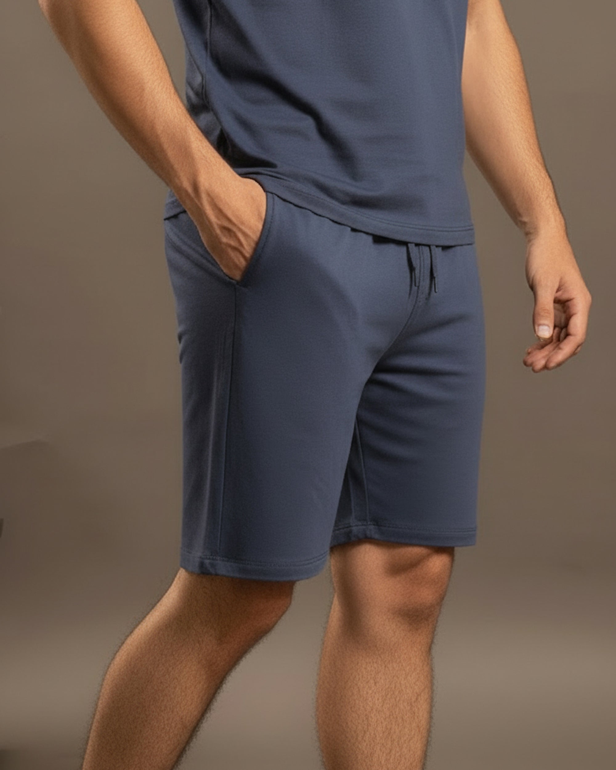 Hushy Bamboo Shorts  (Navy Blue)