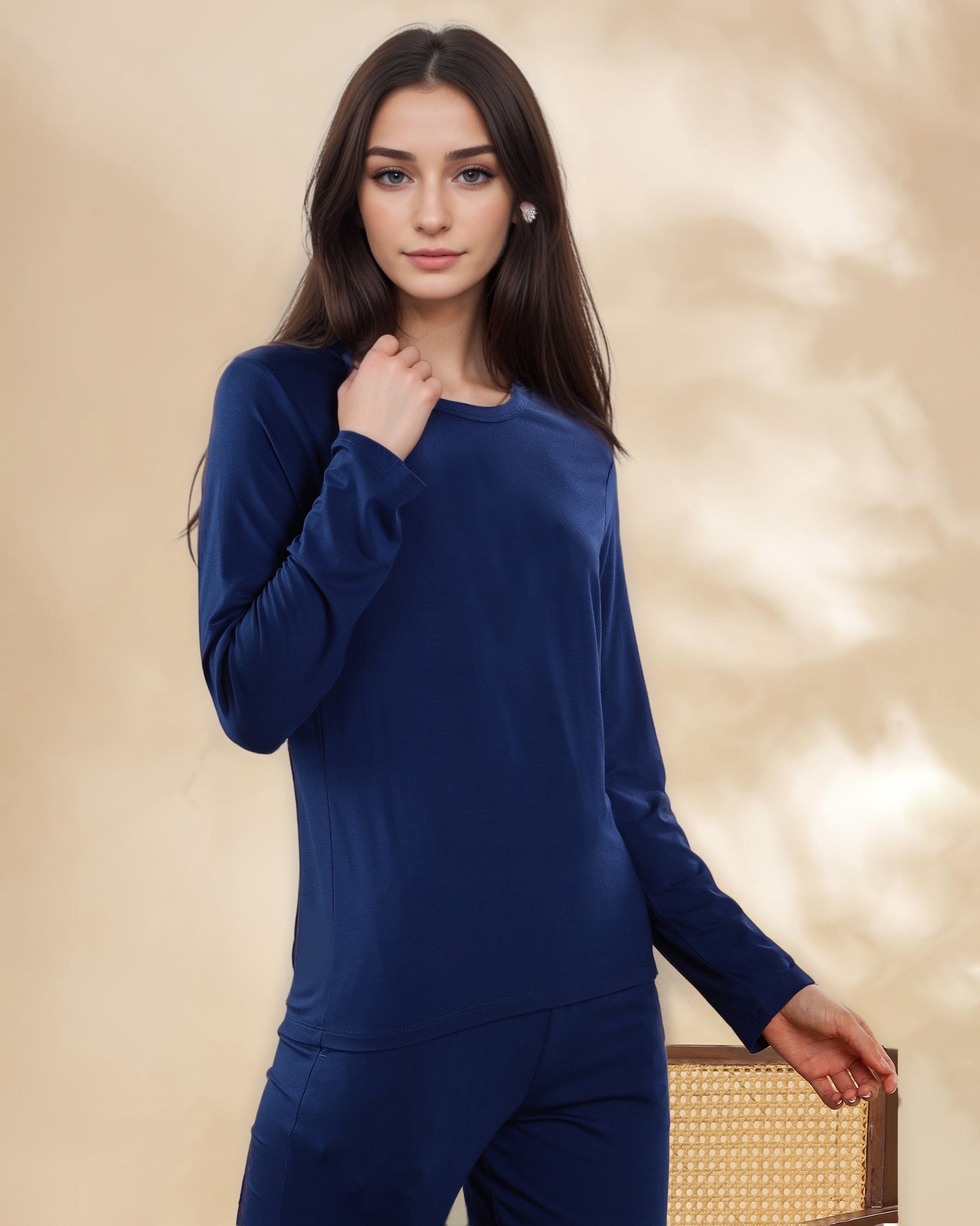 Estelle Bamboo Tee  (Night Blue)
