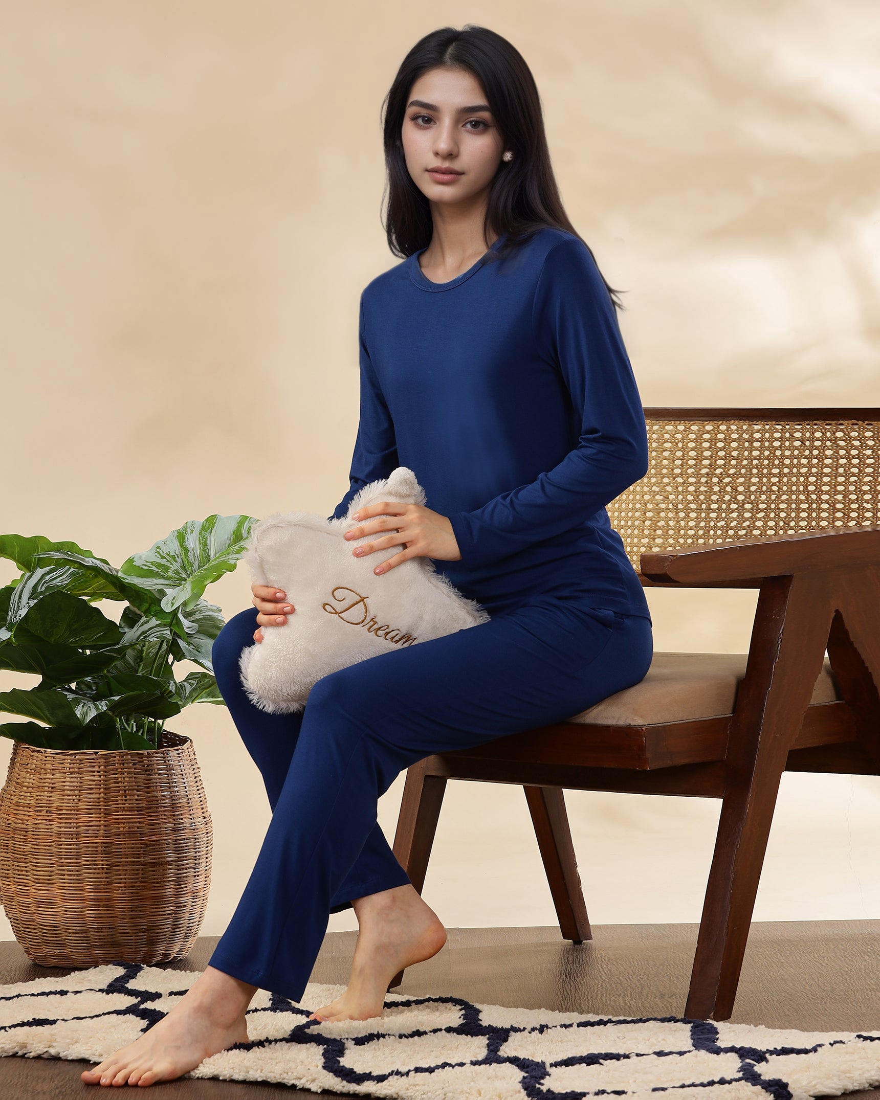 Estelle Bamboo Tee  (Night Blue)