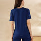 Celine Bamboo Tee  (Night Blue)