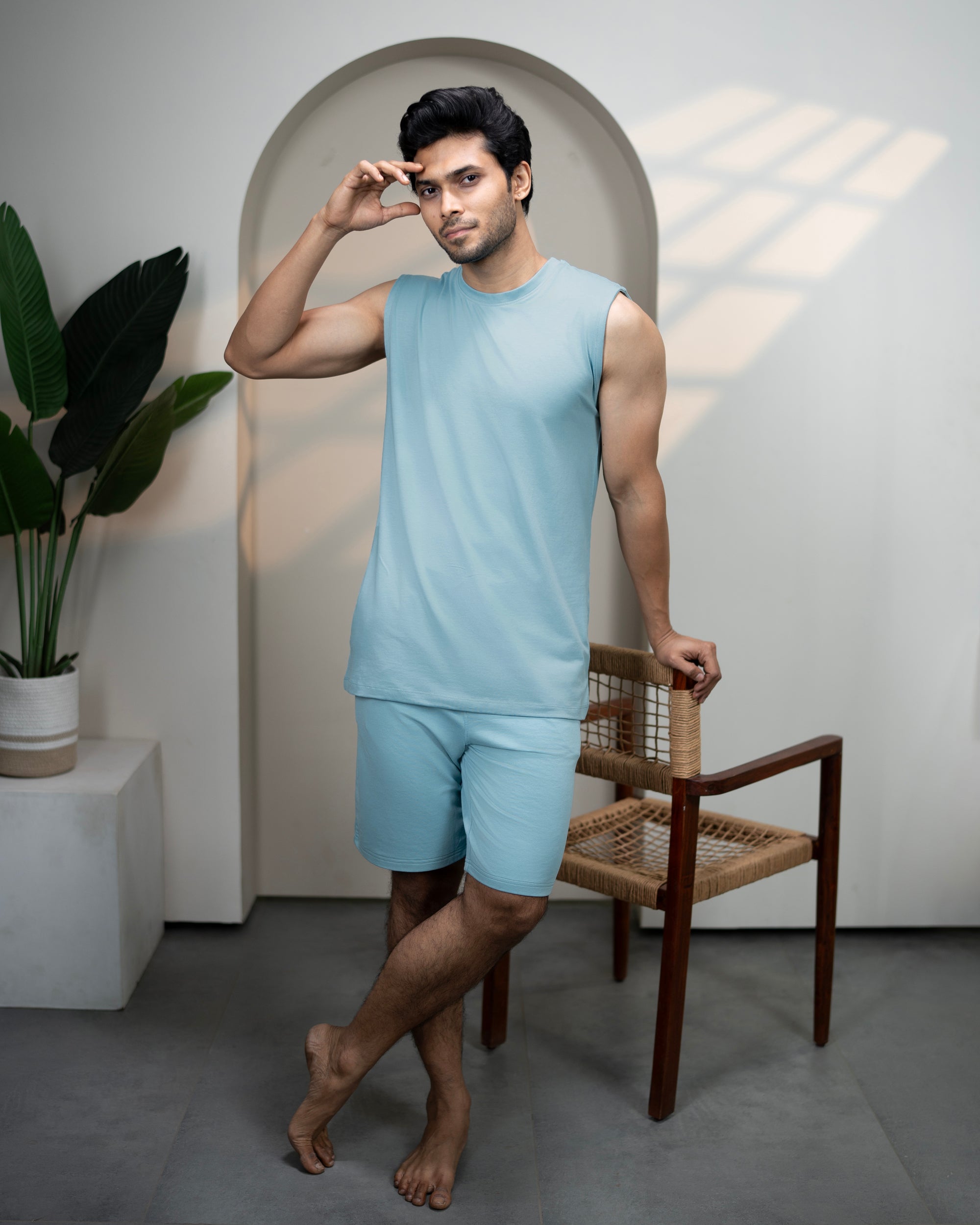 AirKnit Bamboo Tee  (Nile Blue)