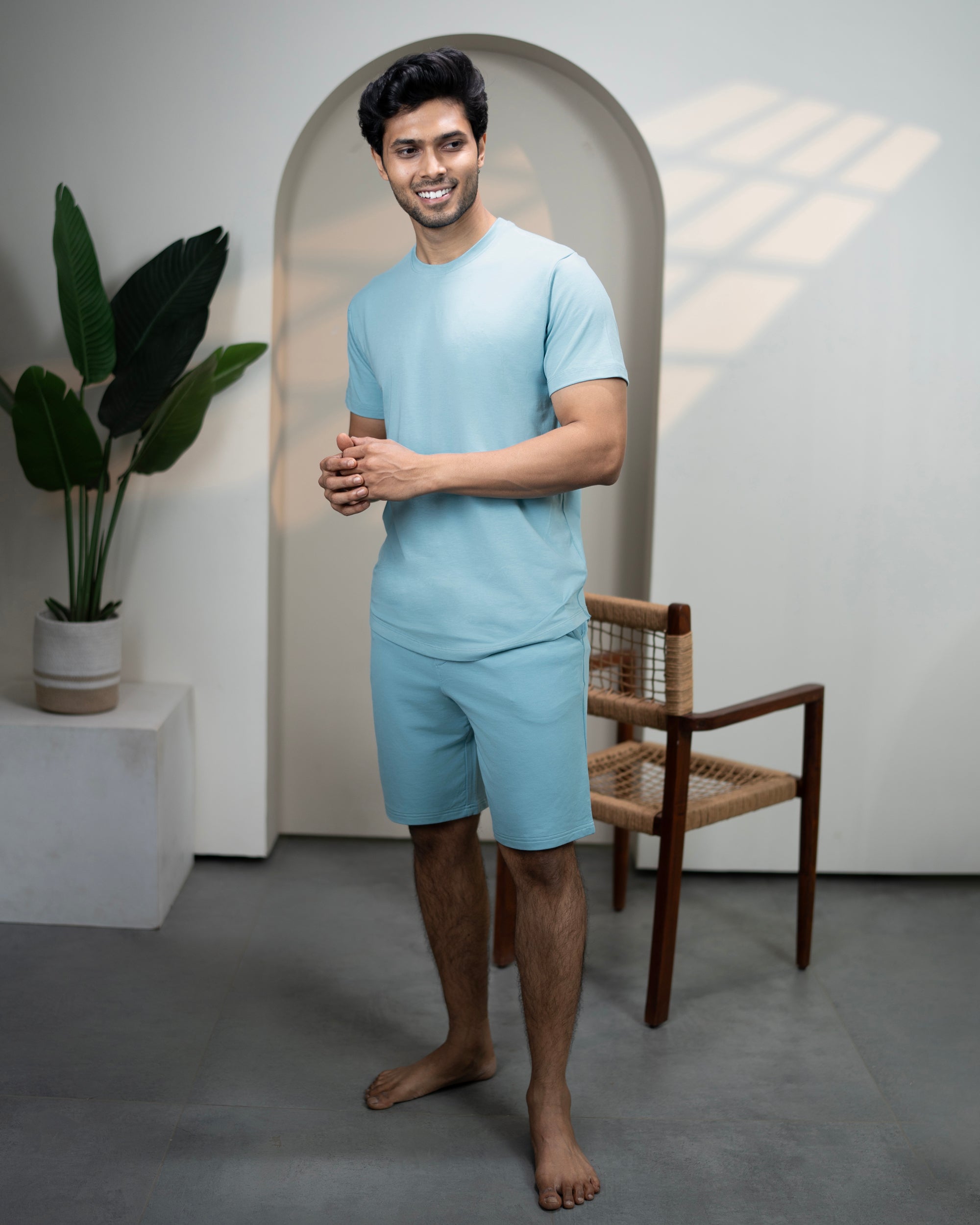 Cosmo T-Shirt + Shorts  (Nile Blue)