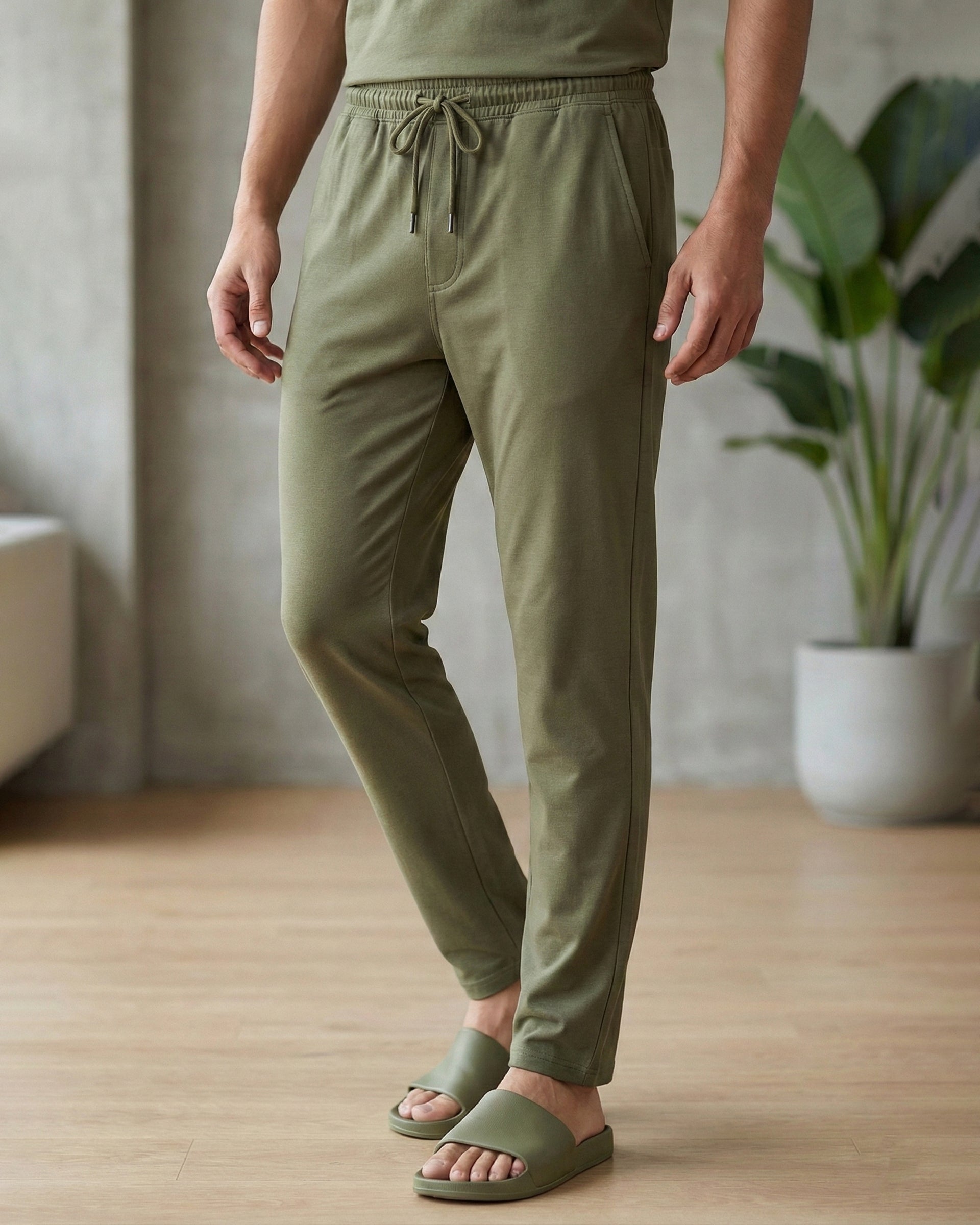 AirKnit Tee + pant  (Olive Green)