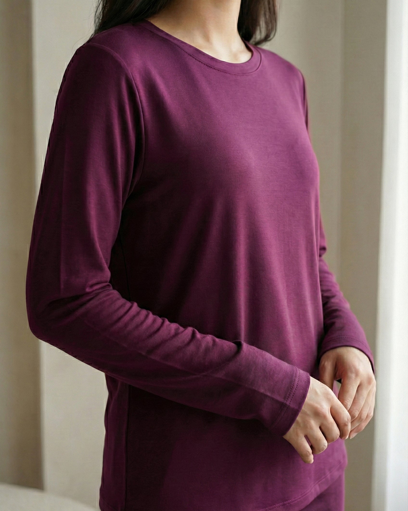Estelle Bamboo Tee  (Purple Plum)