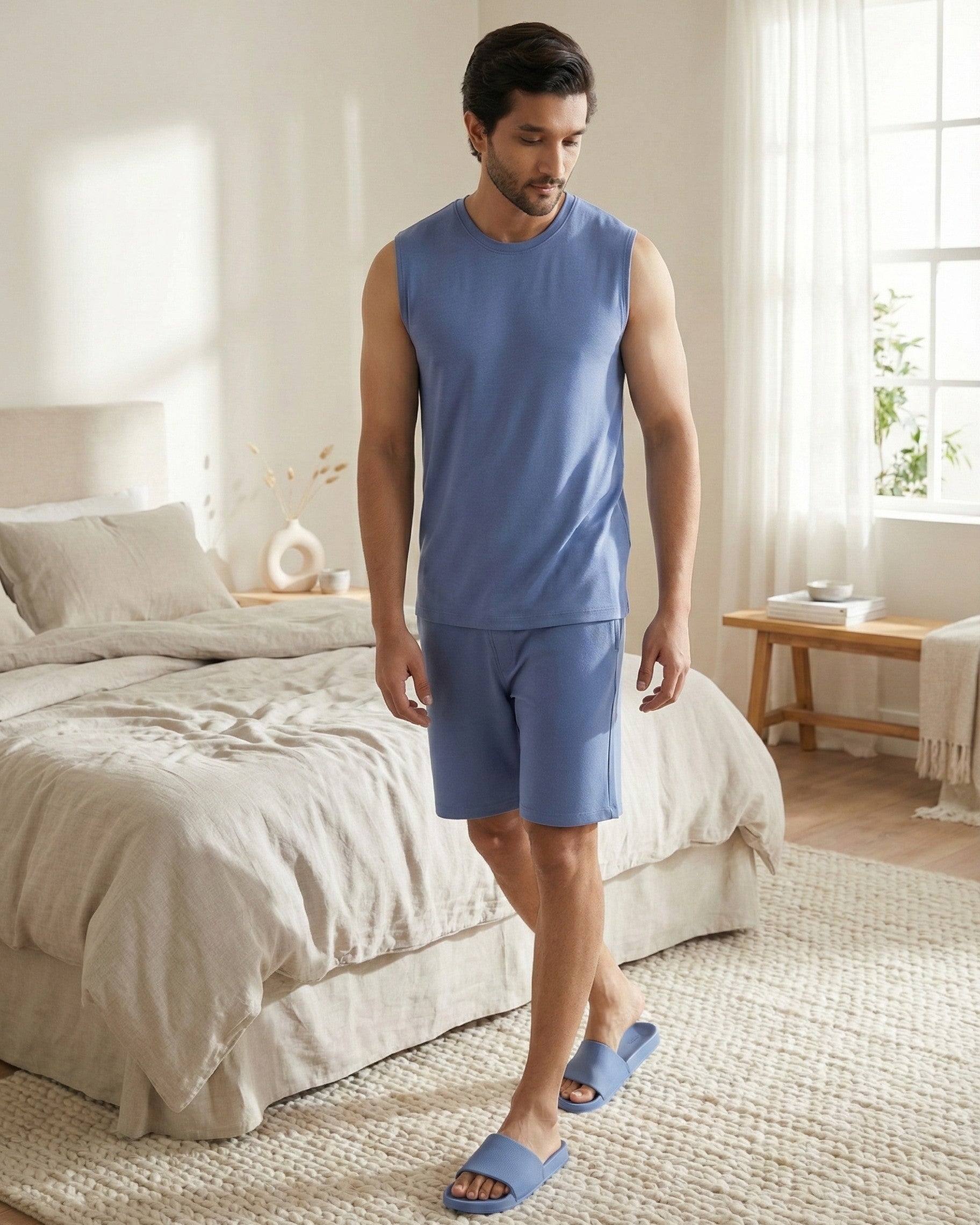 AirKnit Tee + Shorts  (Serene Blue)