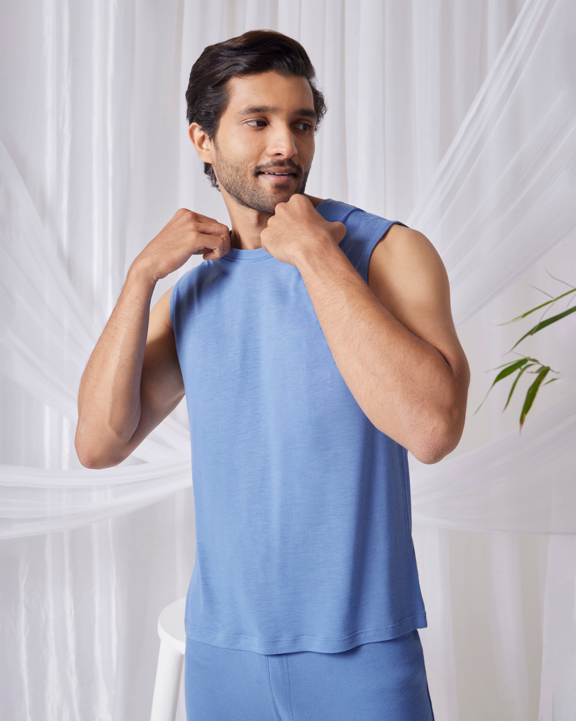 AirKnit Bamboo Tee  (Serene Blue)