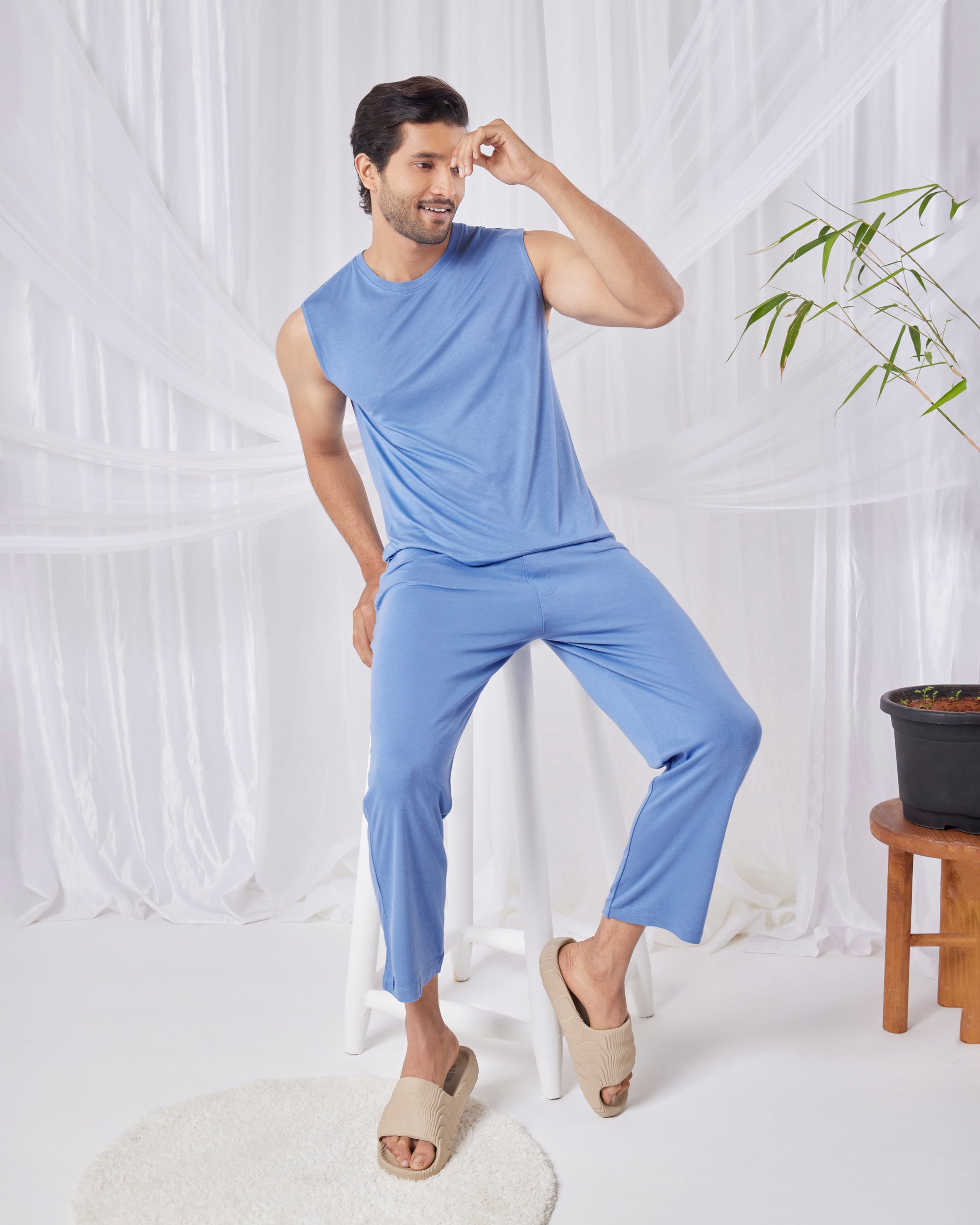 AirKnit Bamboo Tee  (Serene Blue)