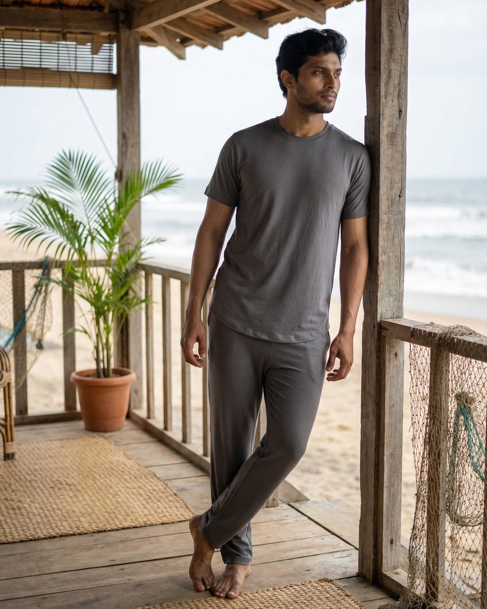 Cosmo T-Shirt + Pant  (Stone Grey)
