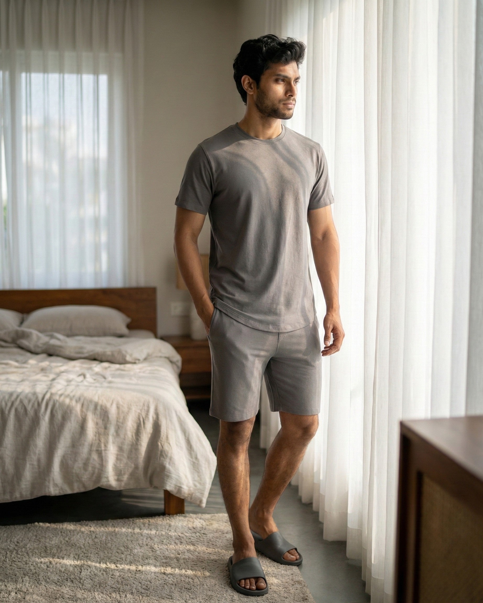 Cosmo T-Shirt + Shorts  (Stone Grey)