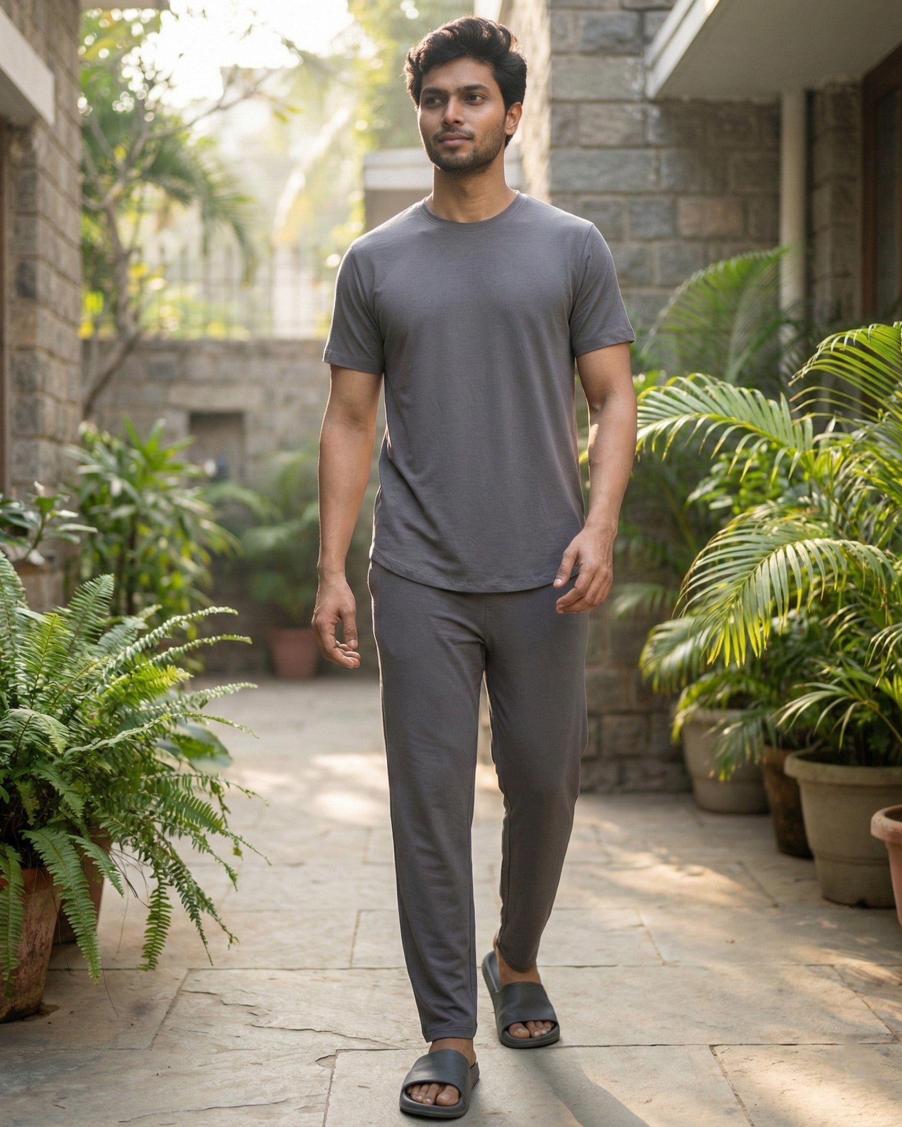 Cosmo T-Shirt + Pant  (Stone Grey)