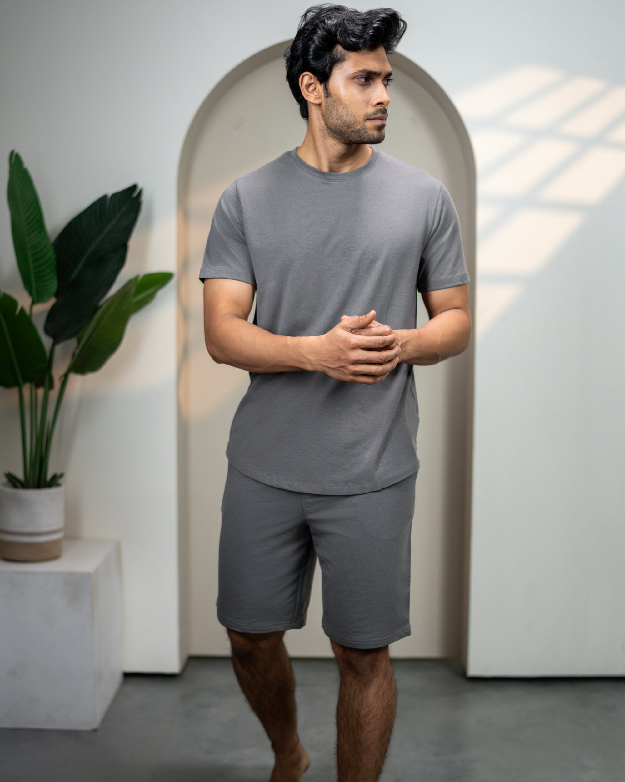 Cosmo Bamboo T-shirt  (Stone Grey)
