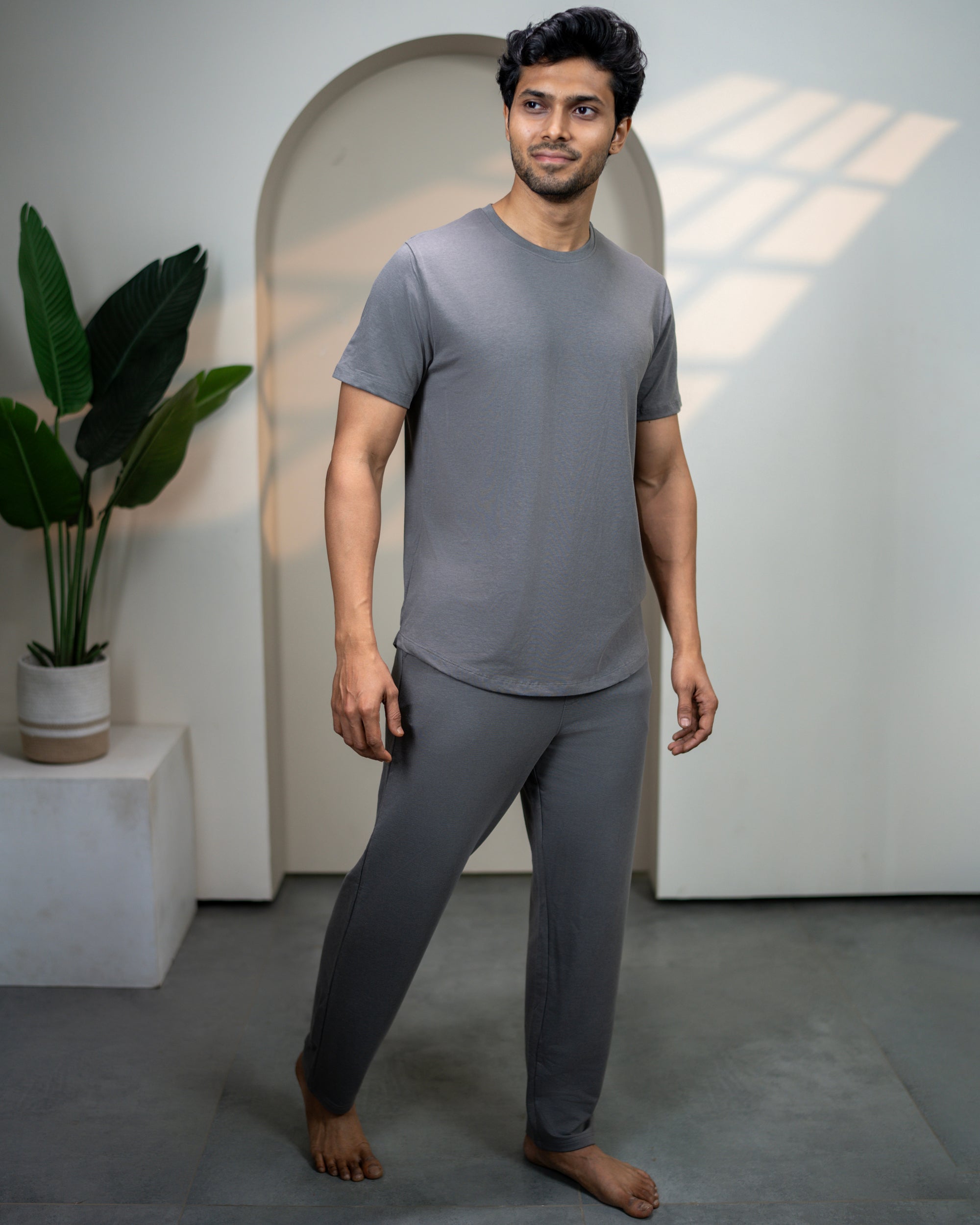 Cosmo T-Shirt + Pant  (Stone Grey)