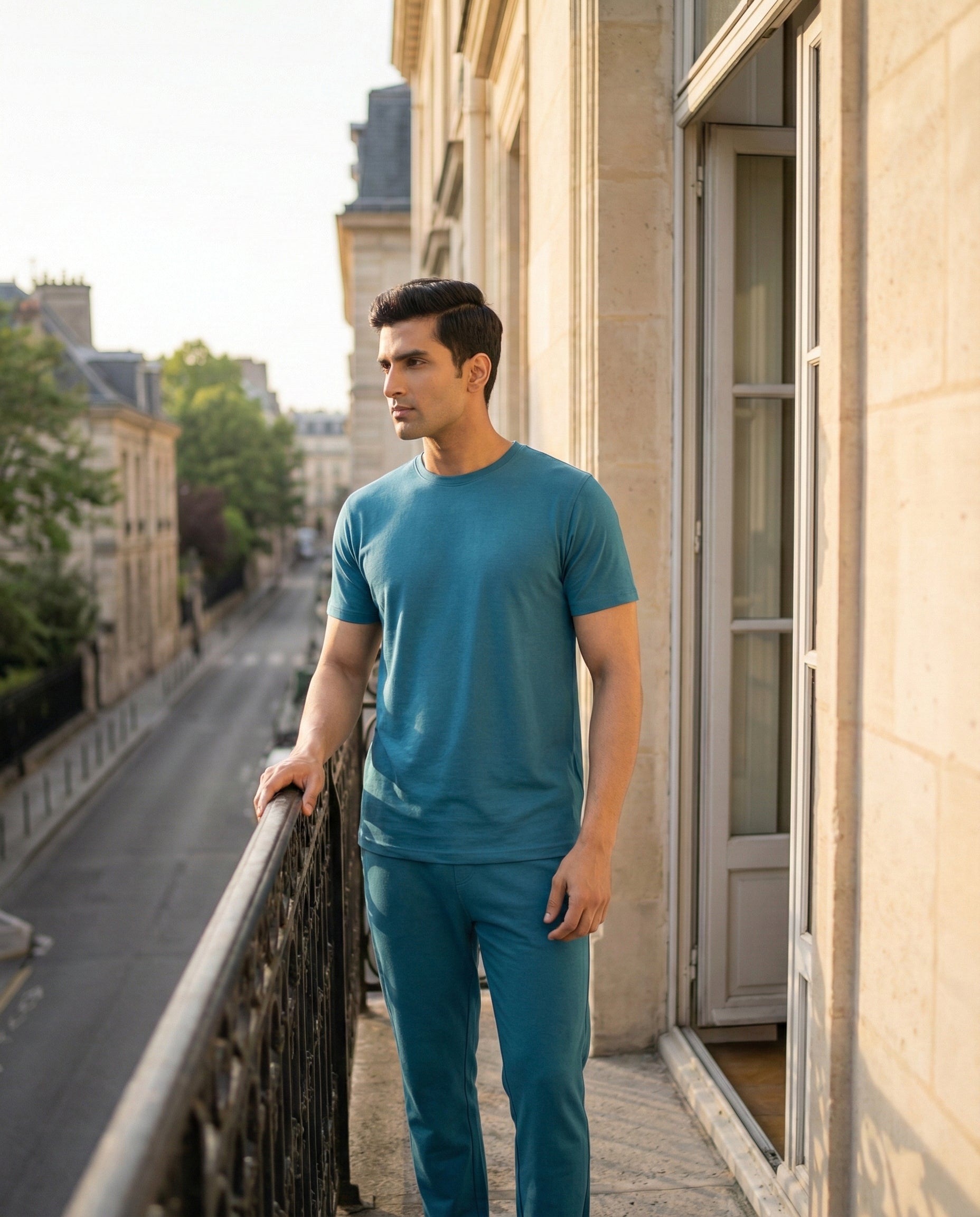 Cosmo T-Shirt + Pant  (Teal Blue)