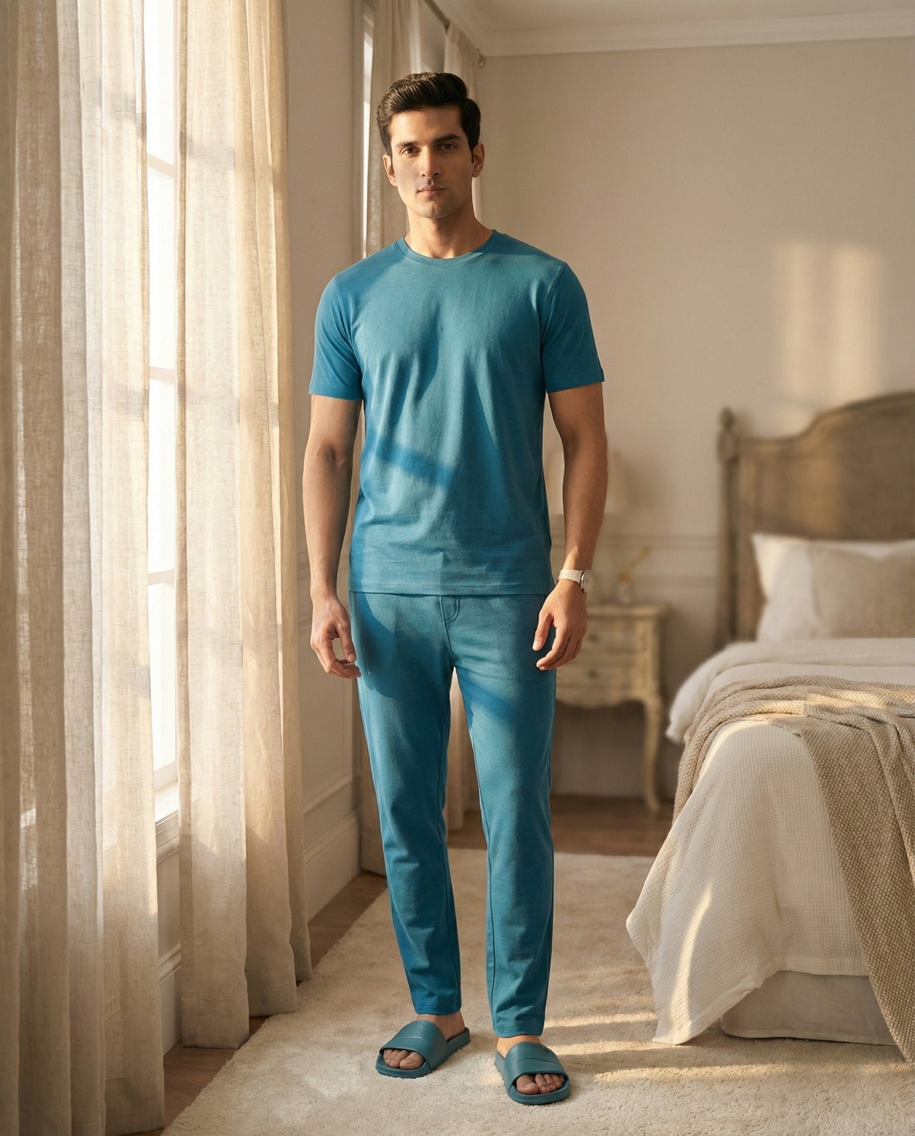 Cosmo T-Shirt + Pant  (Teal Blue)