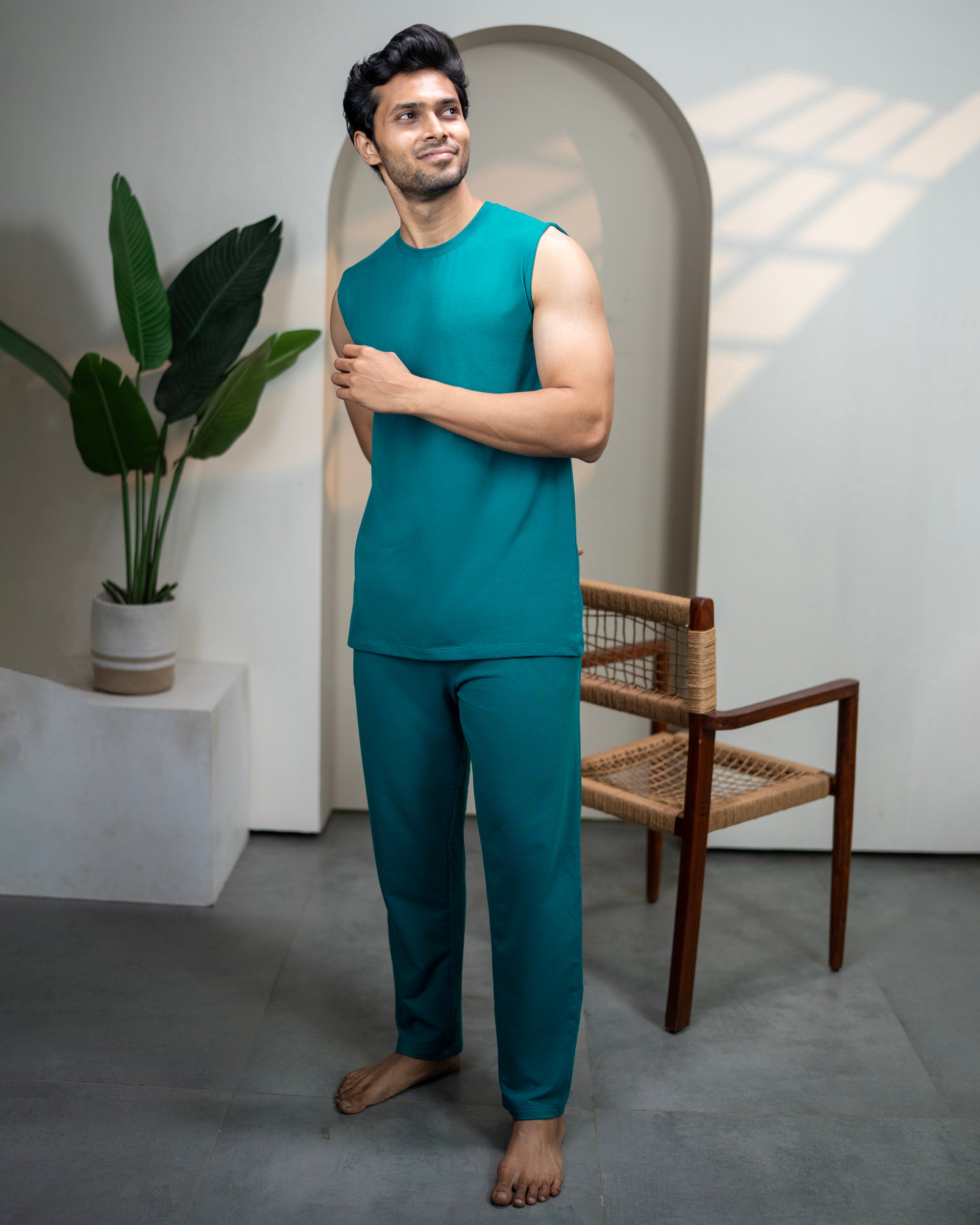 AirKnit Tee + Pant  (Teal Green)