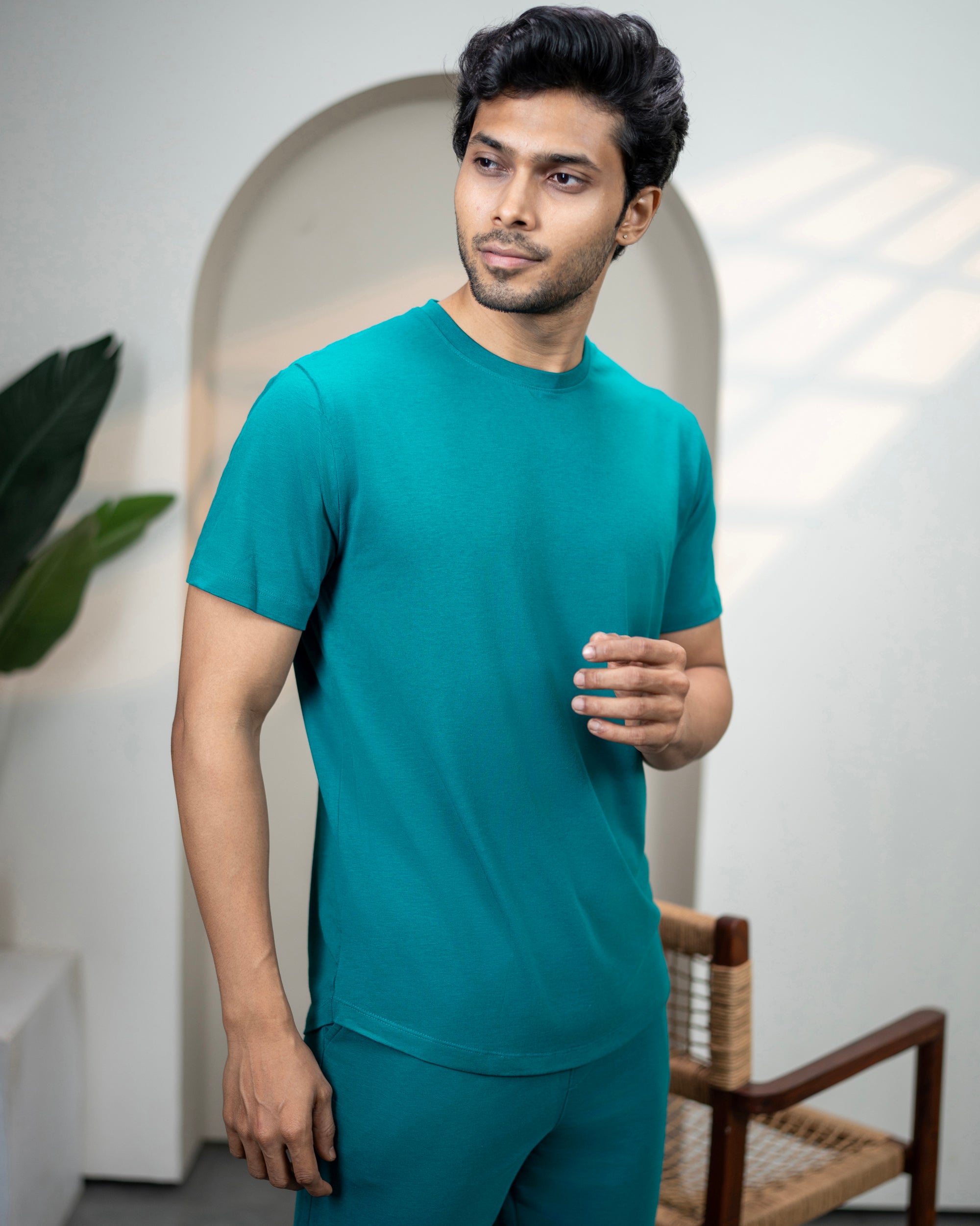 Cosmo T-Shirt + Shorts  (Teal Green)