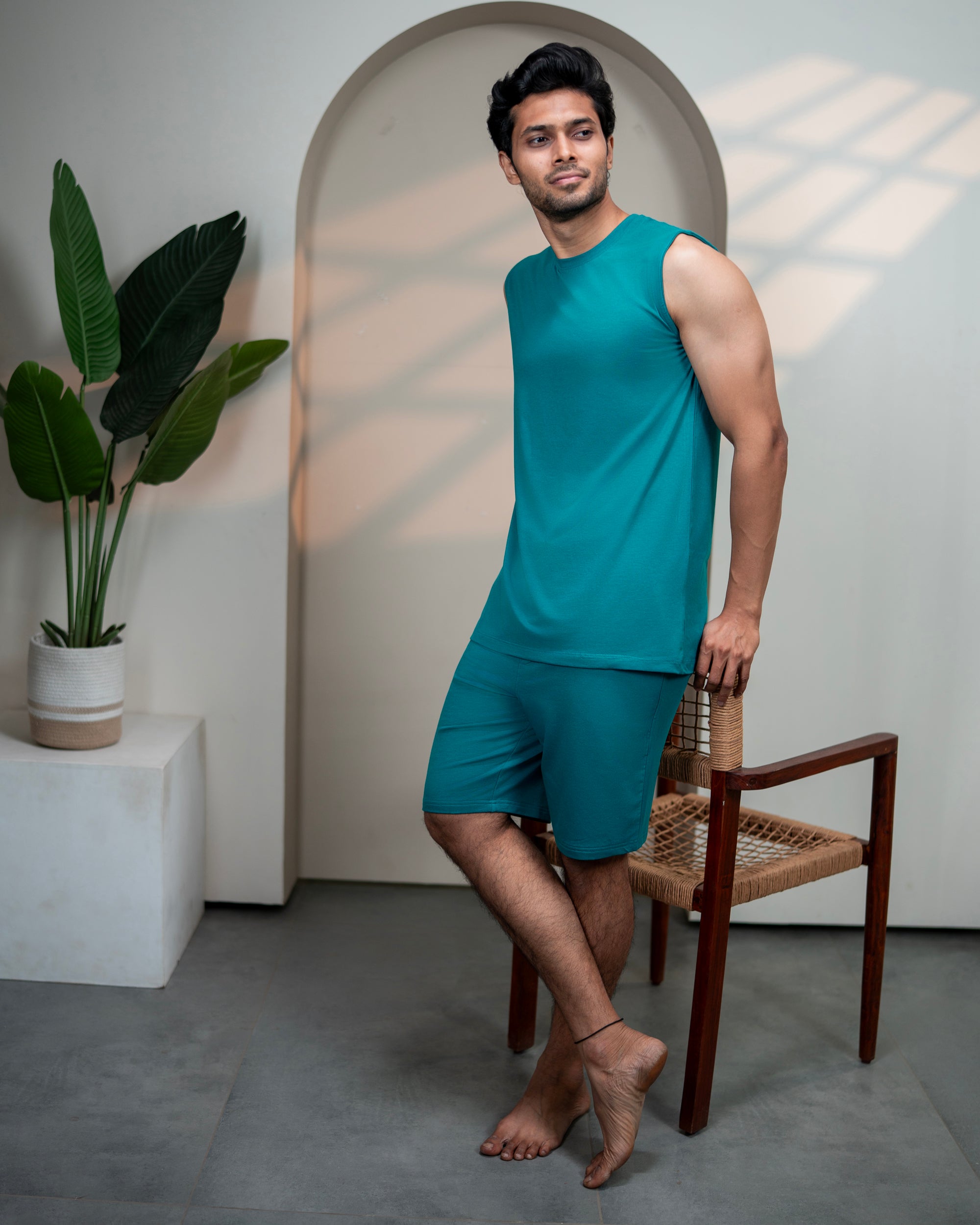 AirKnit Bamboo Tee  (Teal Green)