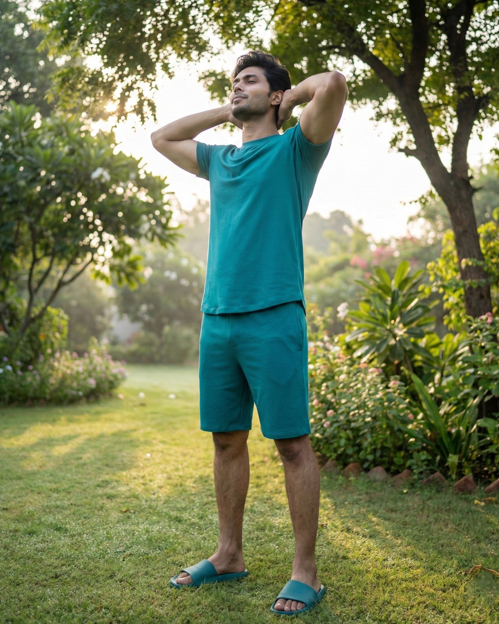 Cosmo T-Shirt + Shorts  (Teal Green)