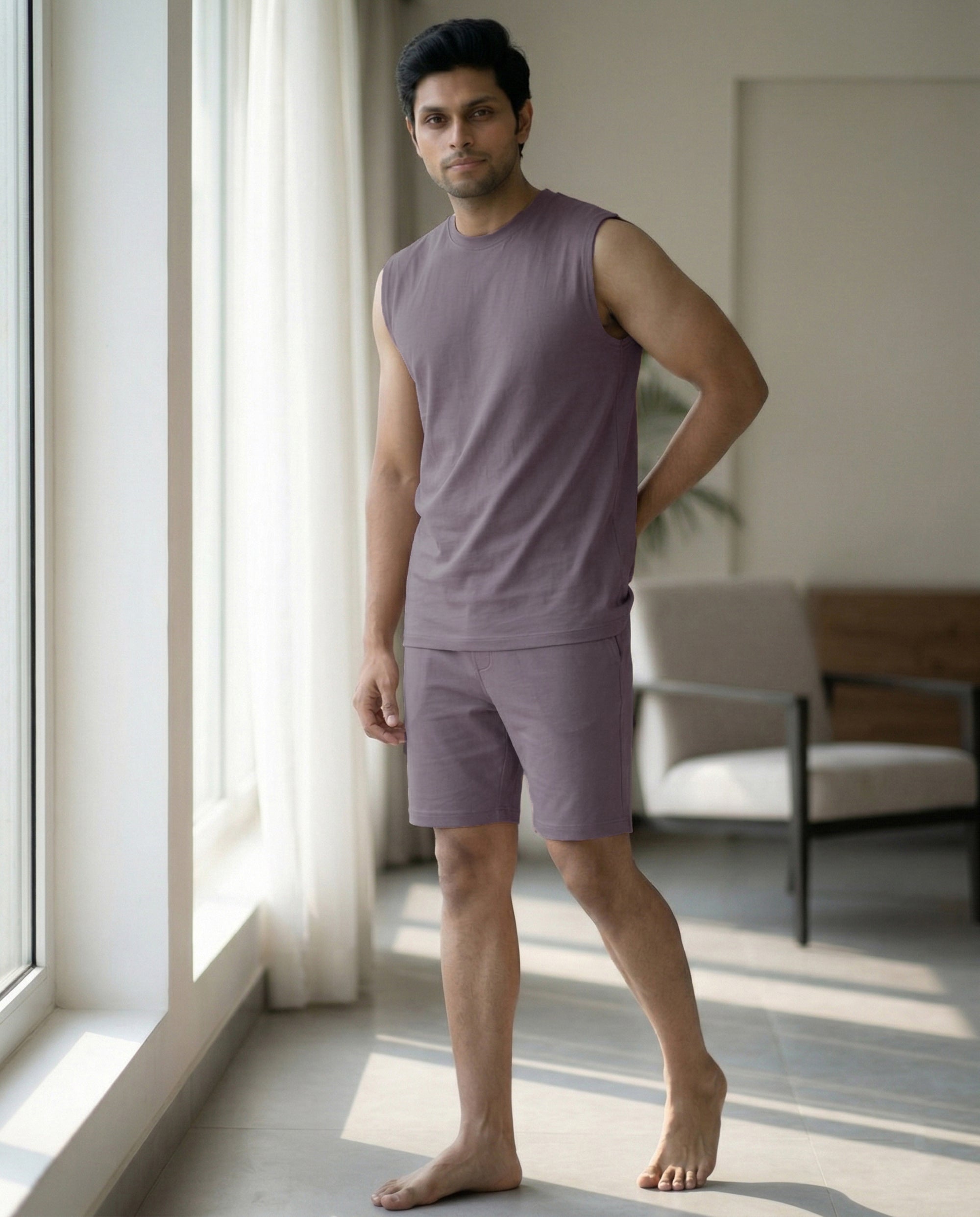AirKnit Tee + Shorts  (Twilight Sky)