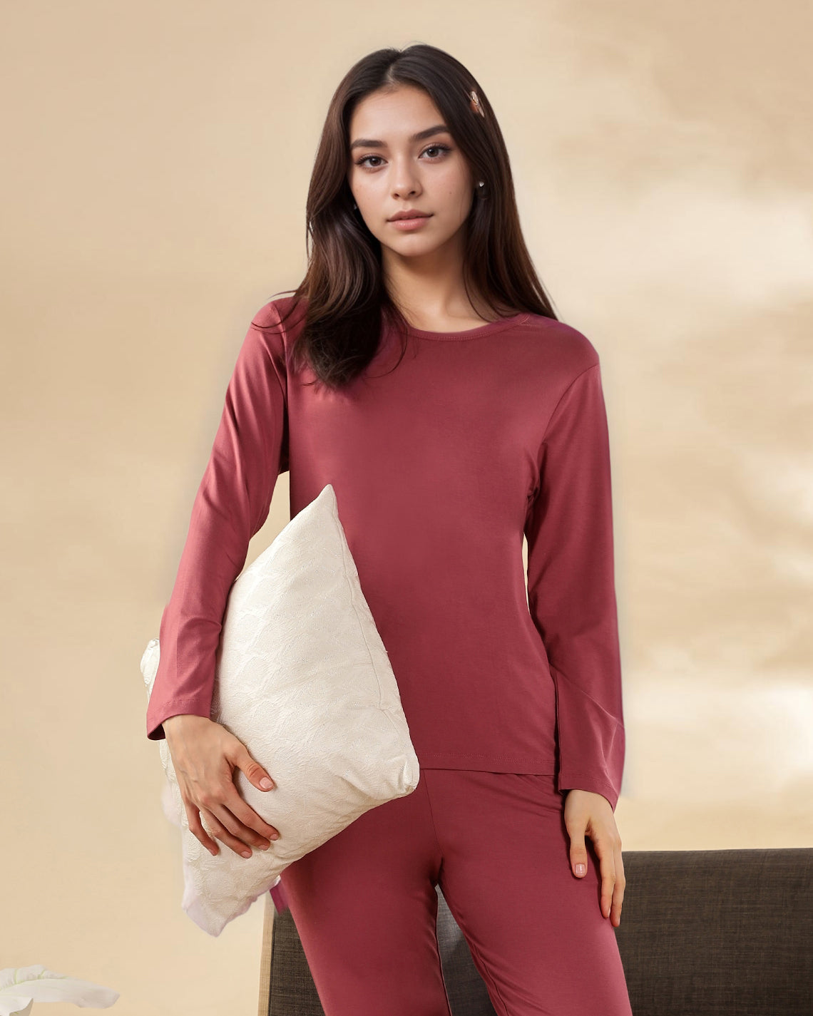 Estelle Bamboo Tee  (Wild Rose)