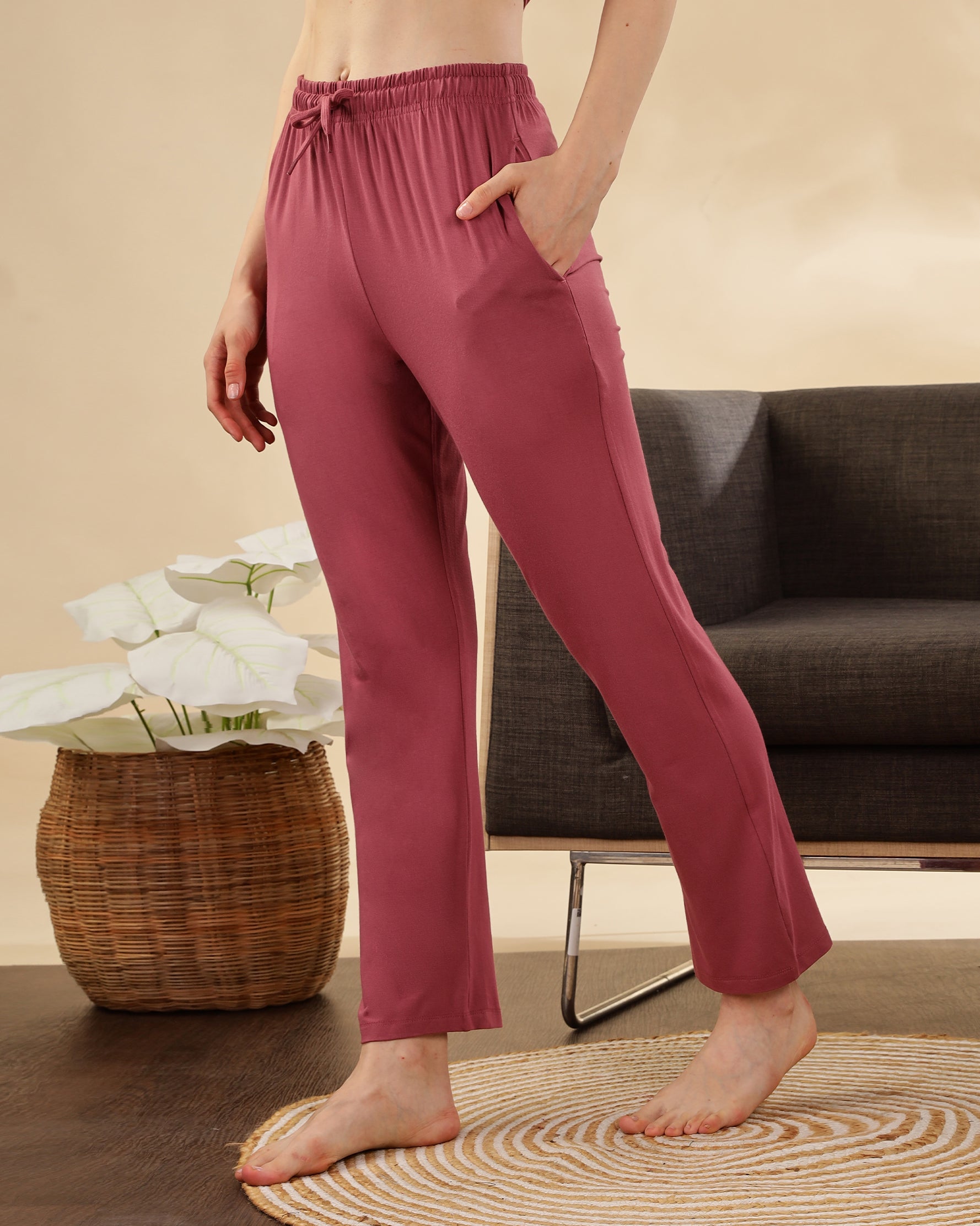 Pearle Bamboo Pant  (Wild Rose)