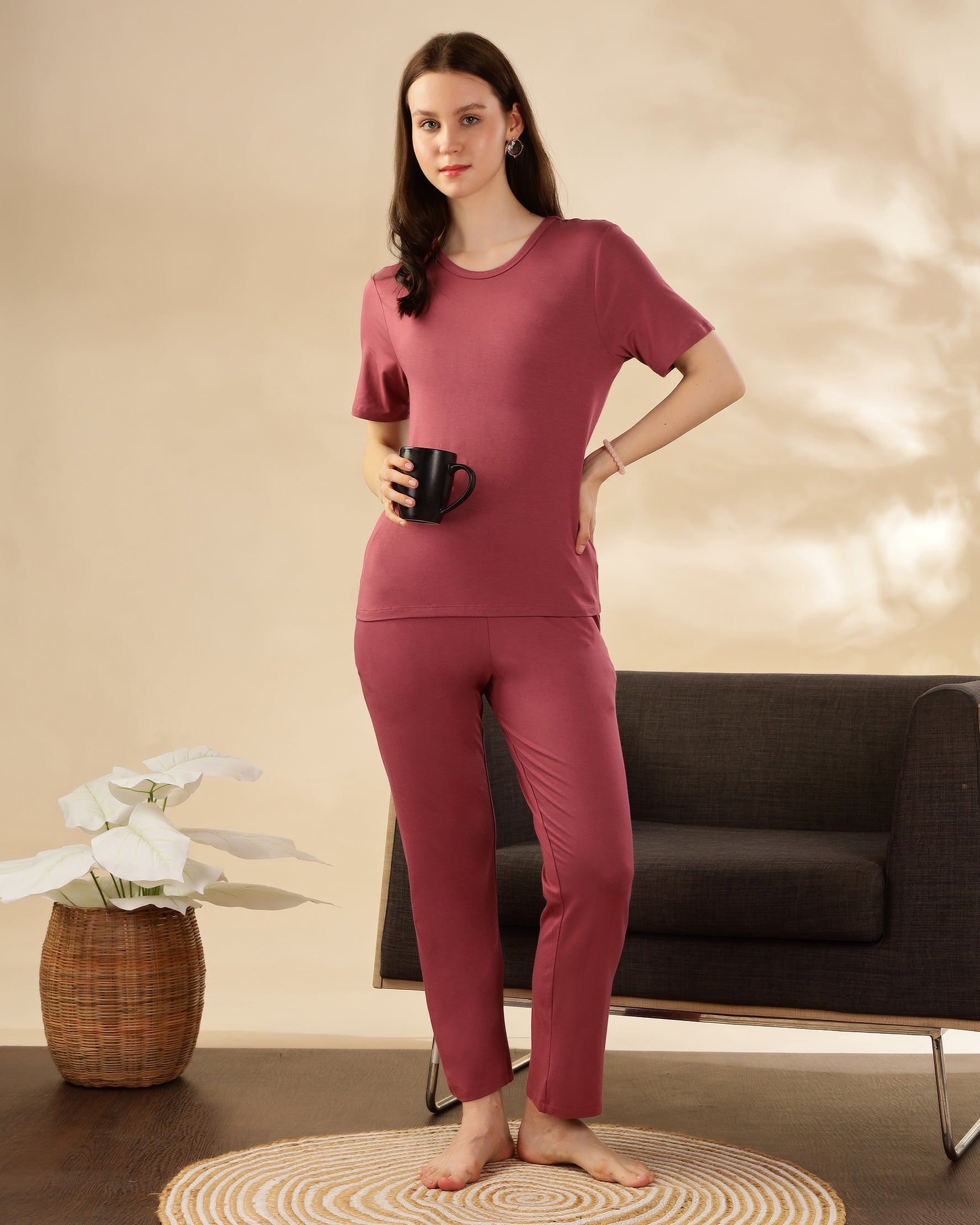 Celine T-Shirt + Pant  (Wild Rose)