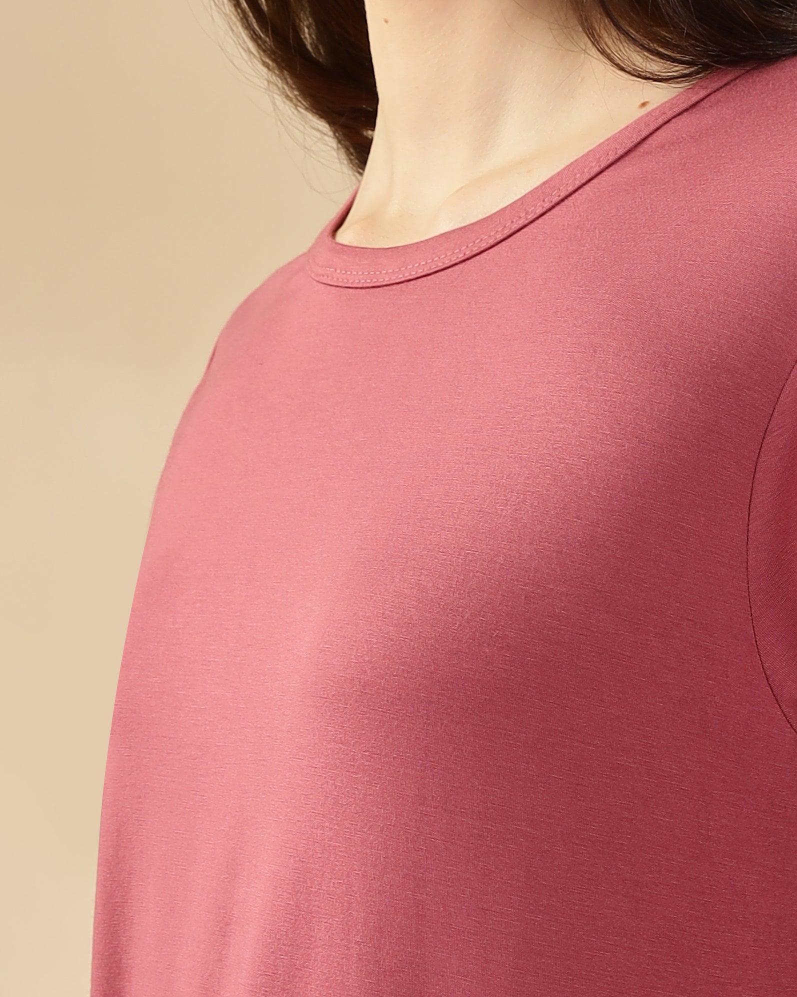 Celine Bamboo Tee  (Wild Rose)