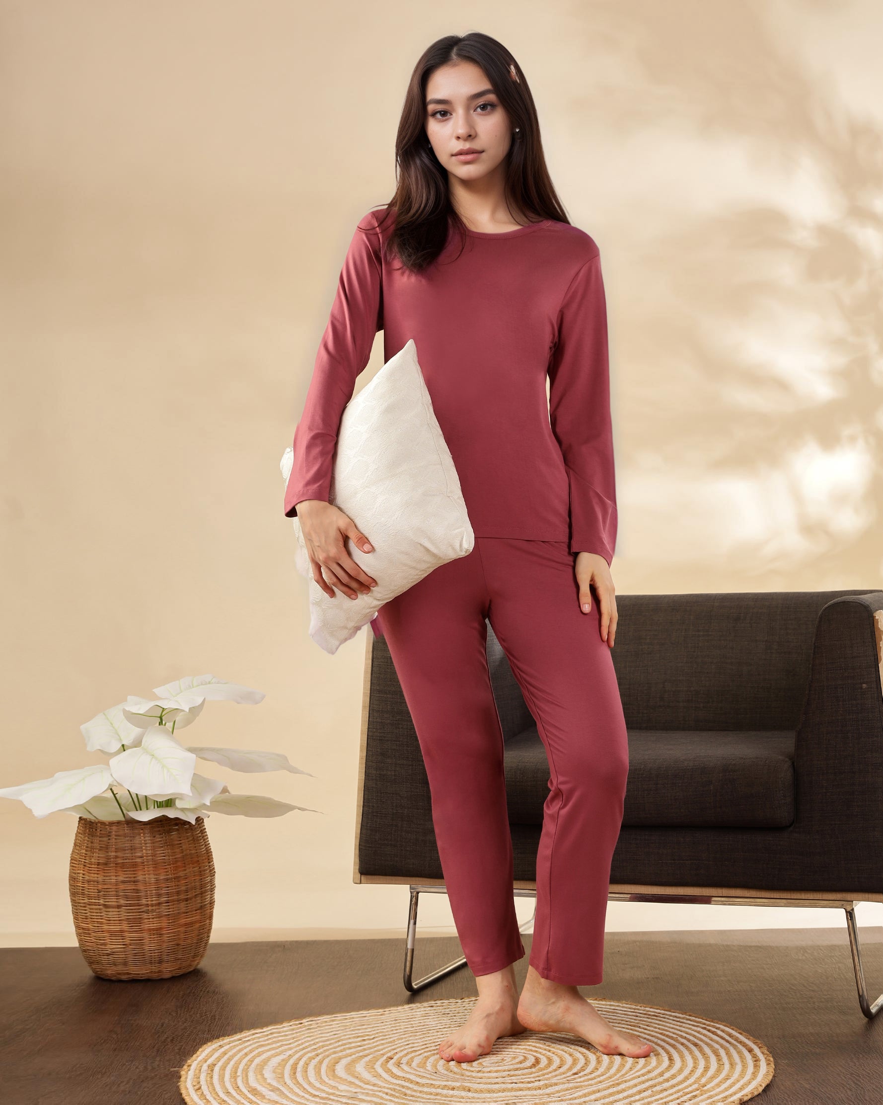 Pearle Bamboo Pant  (Wild Rose)