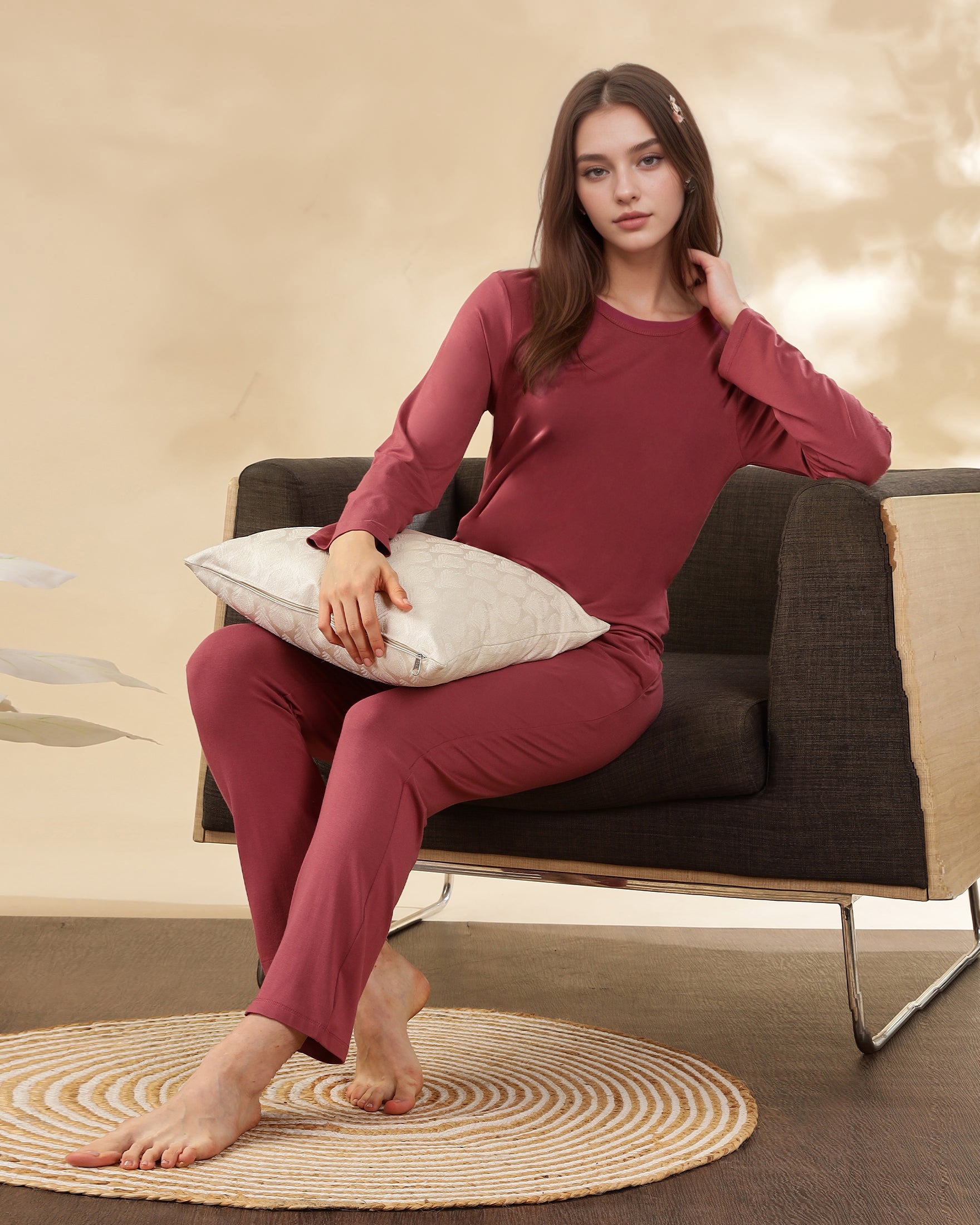 Estelle Bamboo Tee  (Wild Rose)