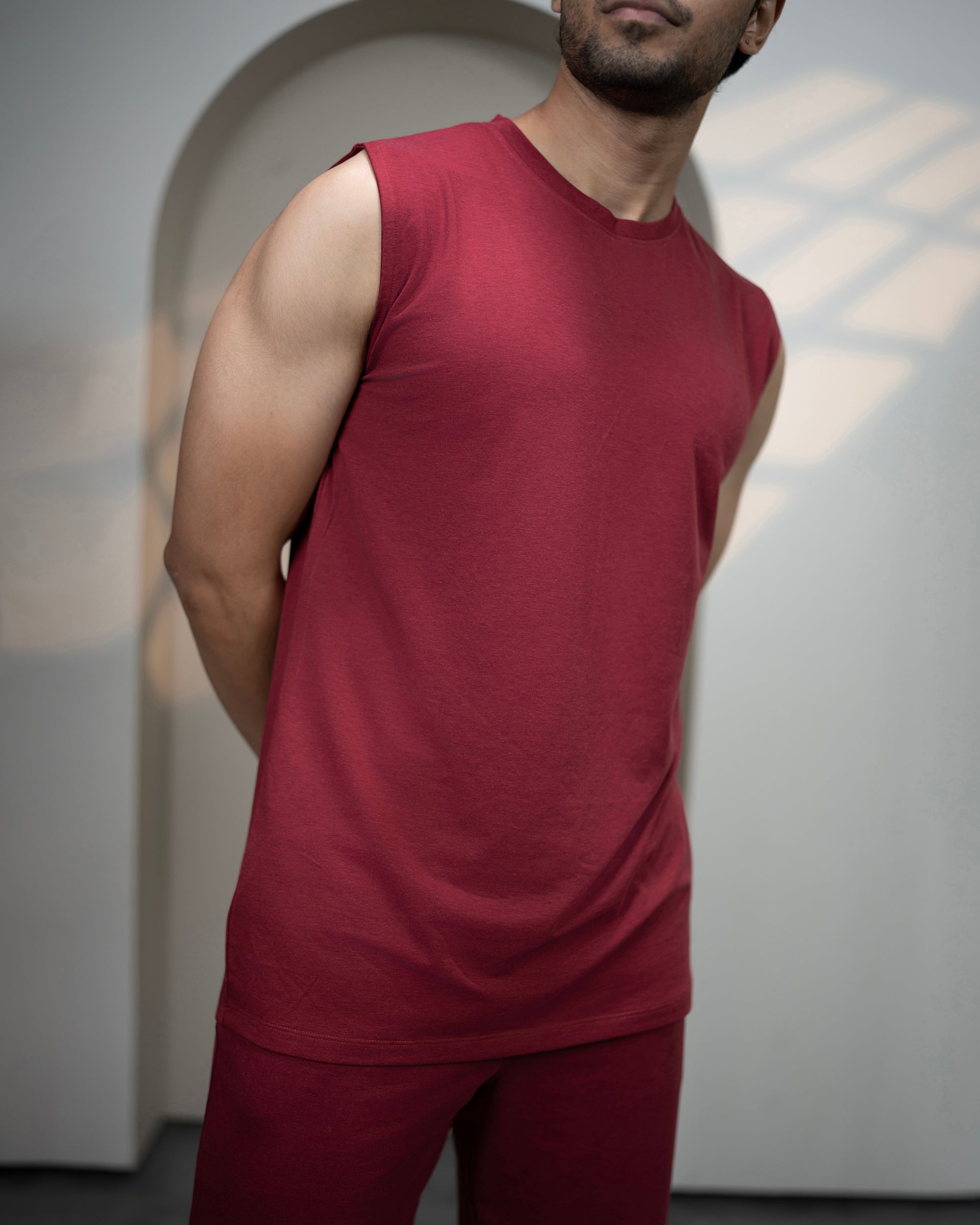 AirKnit Tee + Shorts  (Wine Maroon)