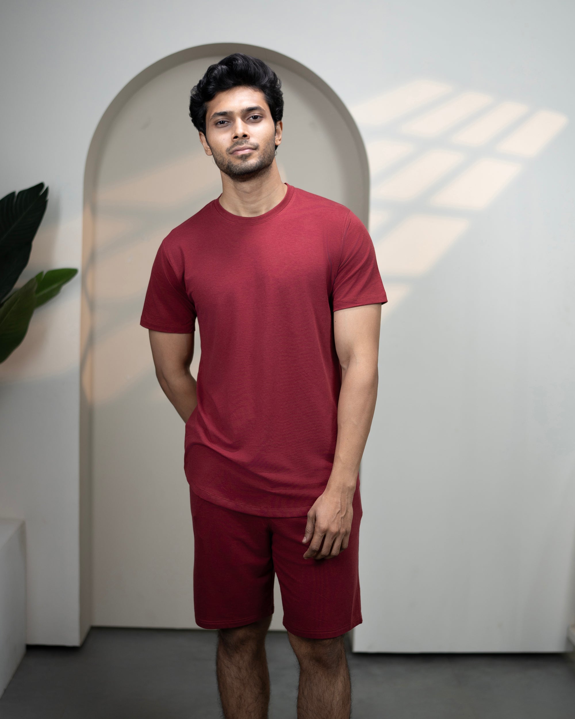 Cosmo Bamboo T-shirt  (Wine Maroon)